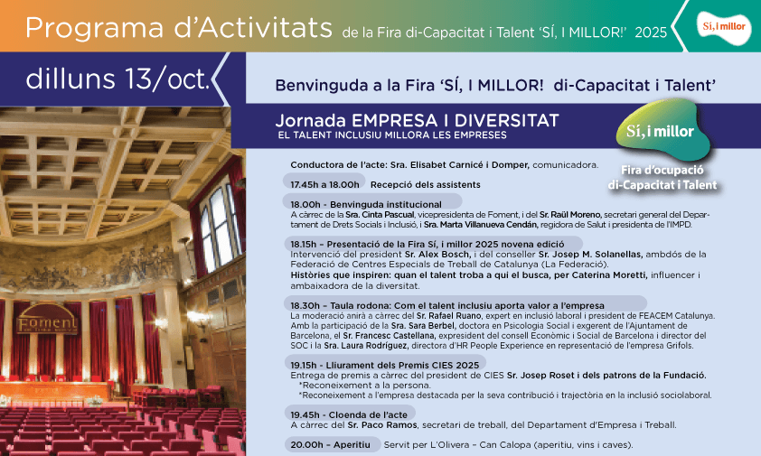 Programa oficial d'activitats de la Fira Sí, i millor 2025